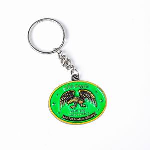 Custom Metal Keychain With Stainless Steel Accessories 3D Engraved Logo Enamel