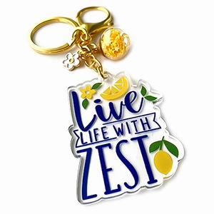 Epoxy Acrylic Keychain Bulk Custom UV Printed Transparent Keychain