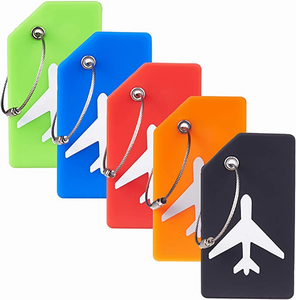 Custom design logo 3D soft silicone ribber luggage tag rubber bag tag PVC 